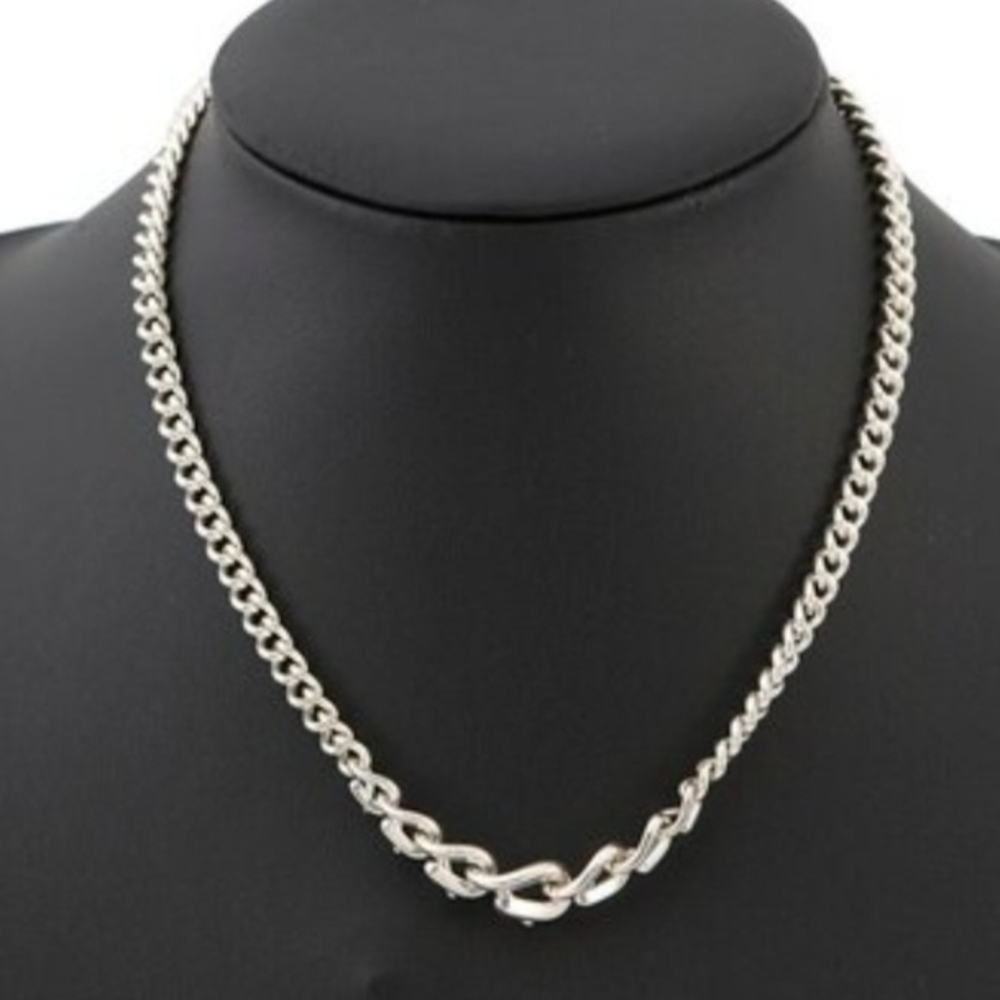 Tiffany & Co. Forge Graduated Link Chain Necklace Sterling Silver